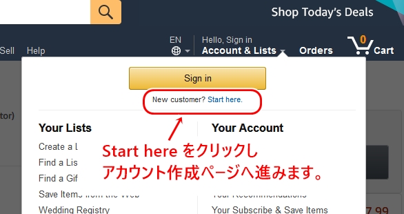 Amazon　アメリカ　アカウント　作り方